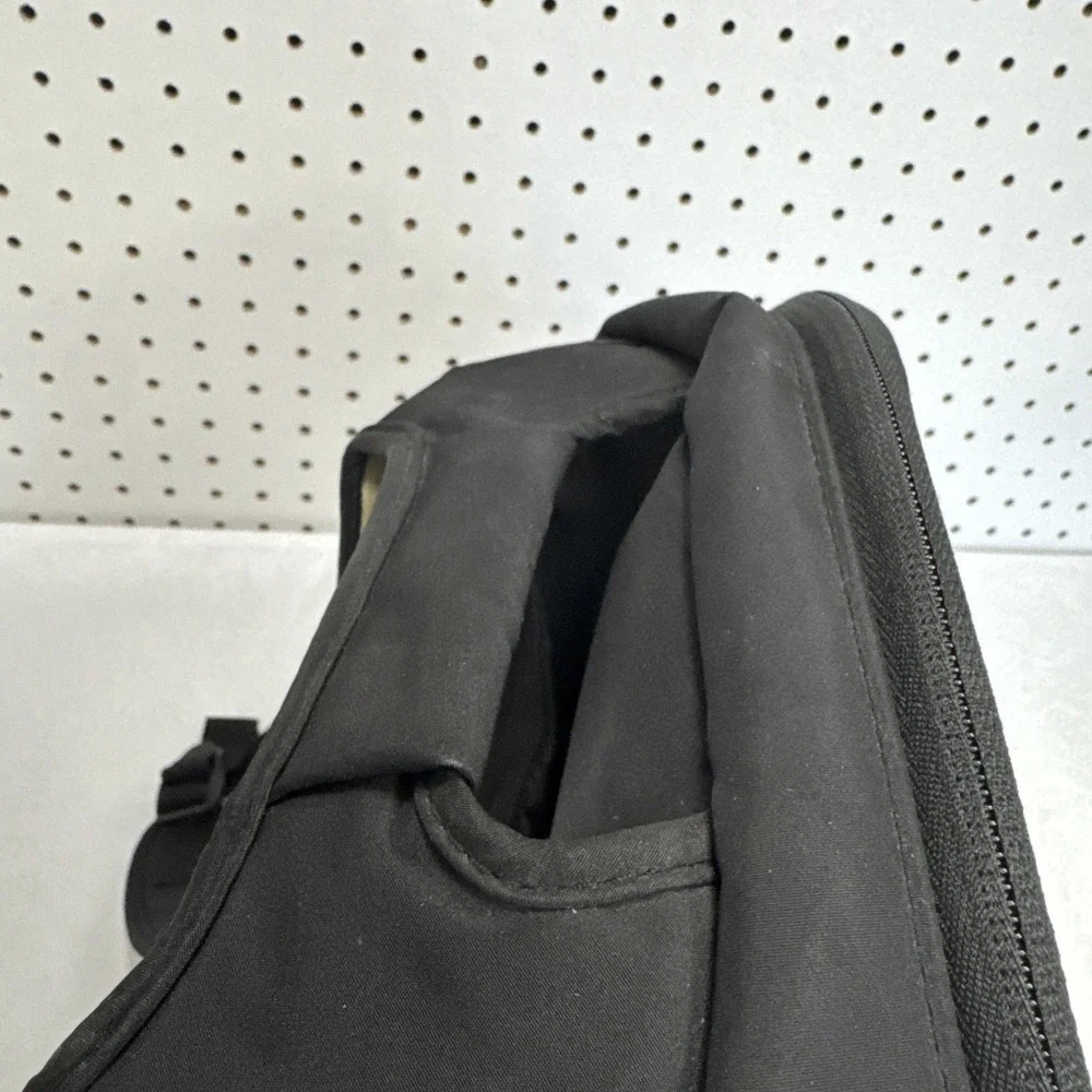 Black Nylon Backpack‎ Small Casual Travel Daypack Multiple Pockets